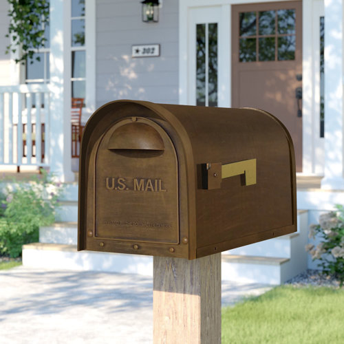Red Barrel Studio® Baldwin 20 x 10 Aluminum Post Mounted Mailbox